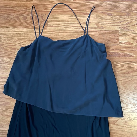 AllSaints Silk Black Mira Slip Dress w/ Spaghetti Straps Size 8 EUC - Picture 2 of 8